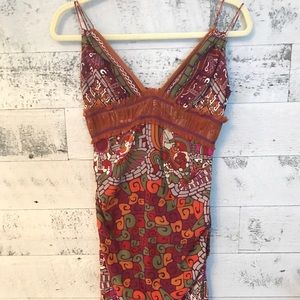 Nicole Miller collection print dress size 0